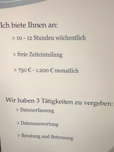 Nebentätigkeit zu vergeben! (m/w/gn)